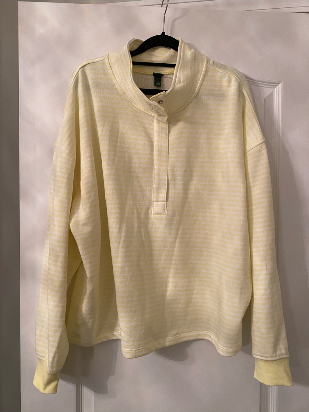 Target Yellow and White Striped Half-Zip Pullover